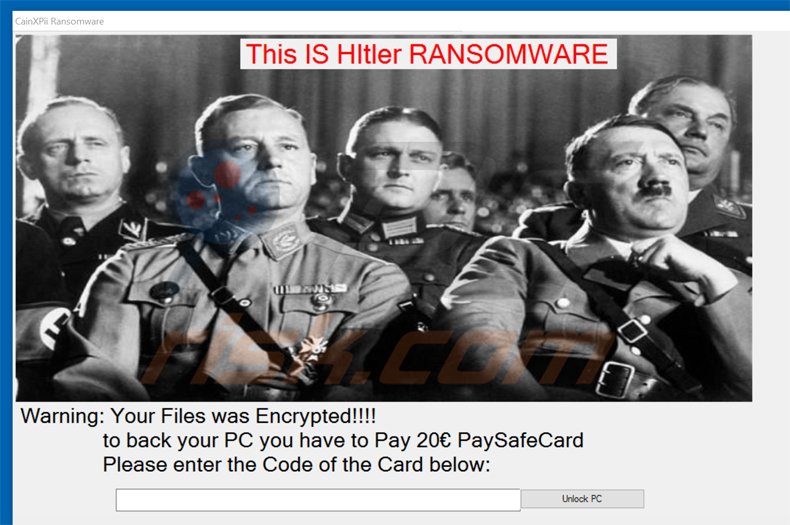Aktalisierte Variante der Hitler-Ransomware