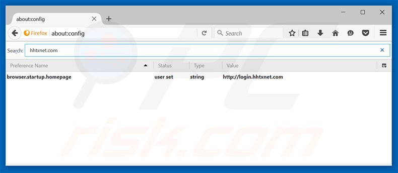 Removing login.hhtxnet.com from Mozilla Firefox default search engine