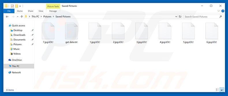 .LOL! ransomware encrypting victim's files