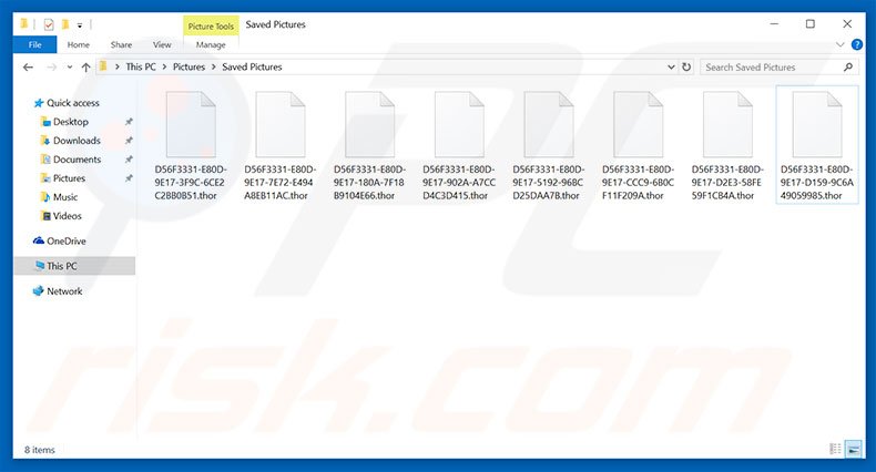 *.thor ransomware encrypting victim's files