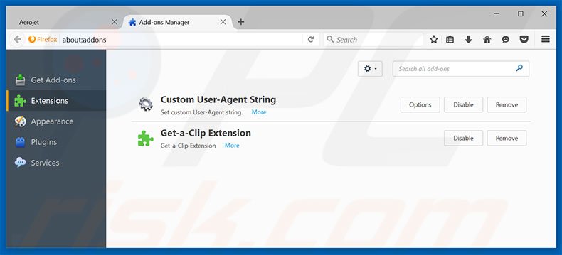 Removing web-start.org related Mozilla Firefox extensions