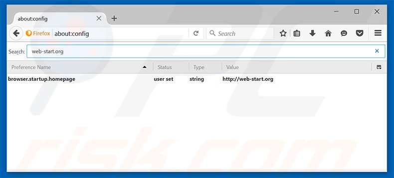 Removing web-start.org from Mozilla Firefox default search engine