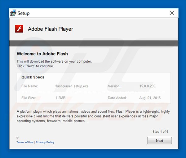 Adobe Flash Player Update Betrug Installationsprogramm