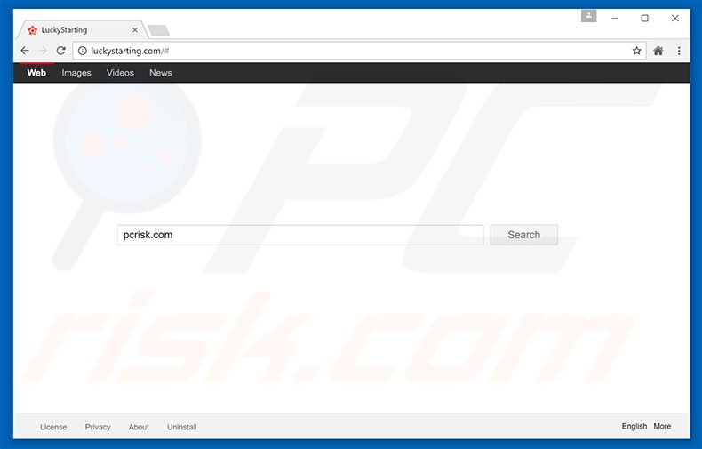 luckystarting.com browser hijacker