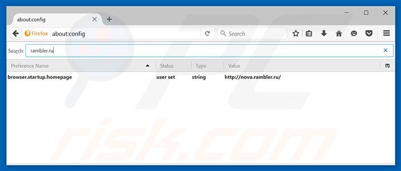 Removing rambler.ru from Mozilla Firefox default search engine