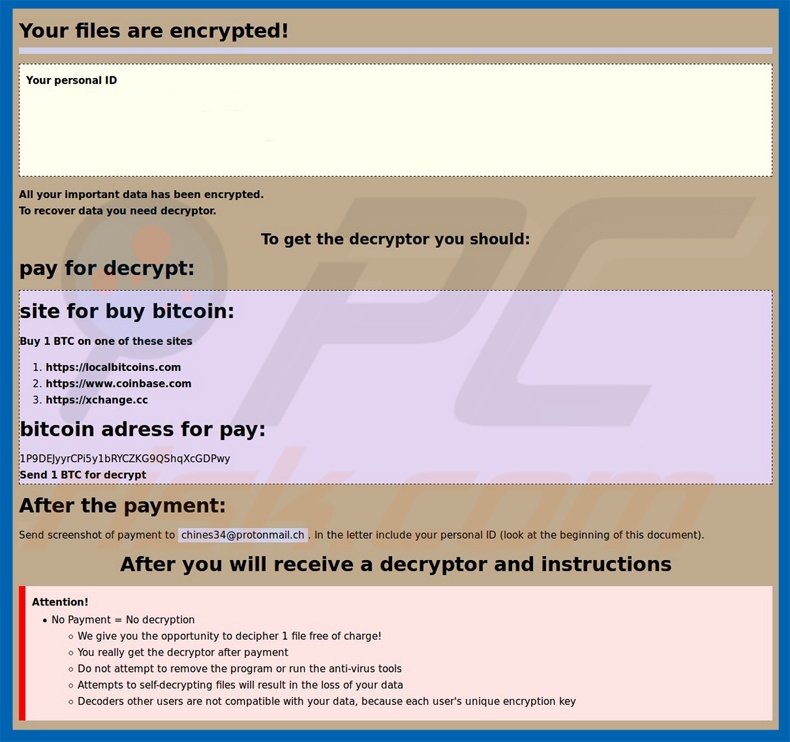 globeimposter ransomware chines34 variant