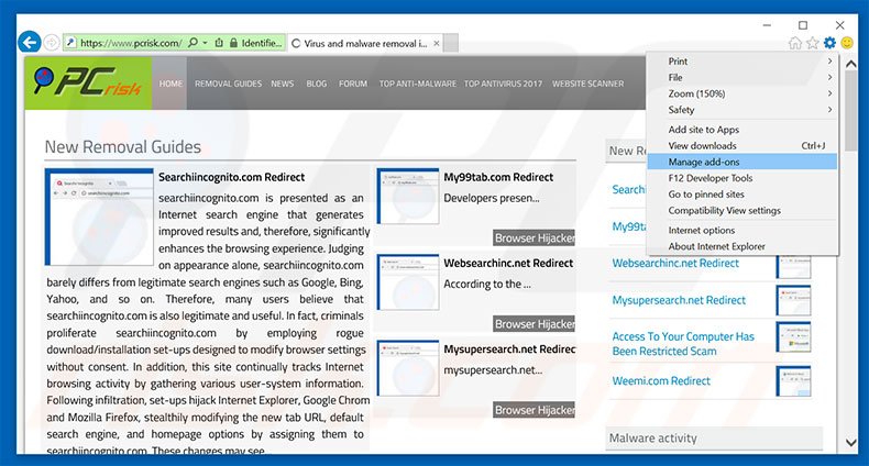 Removing RDN_YahLover.worm Infection ads from Internet Explorer step 1