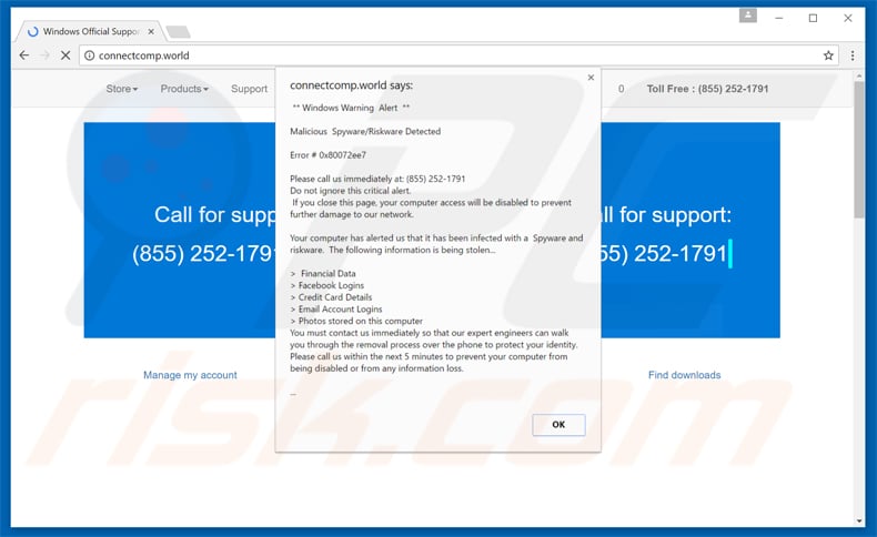 Windows Warnmeldung Betrug Variante 3
