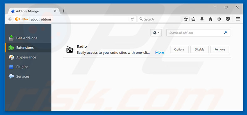 Removing search.chill-tab.com related Mozilla Firefox extensions