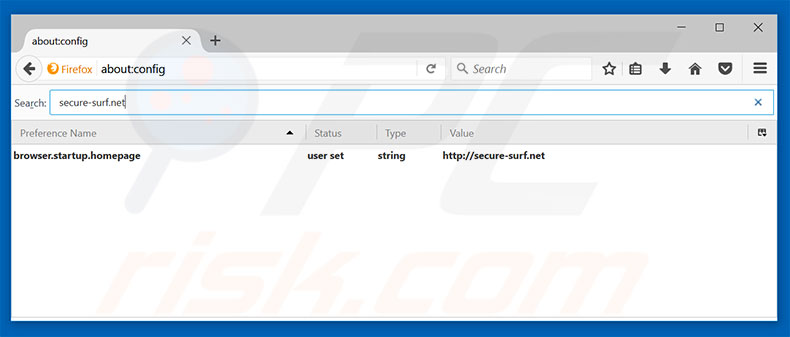 Removing secure-surf.net from Mozilla Firefox default search engine
