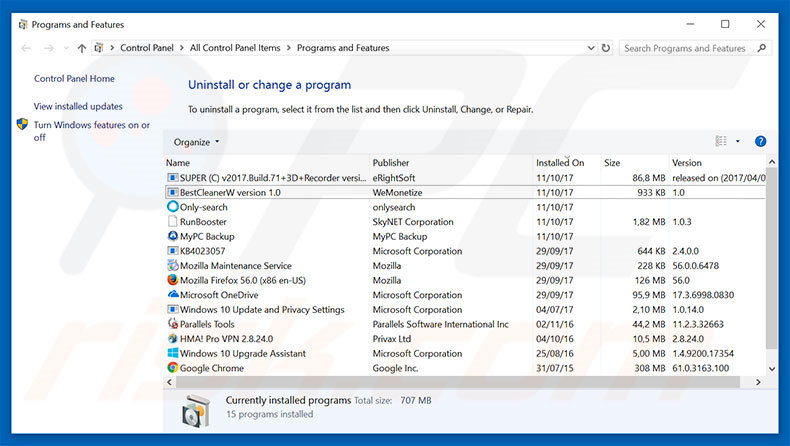 Unable to Locate Windows License Key adware uninstall via Control Panel