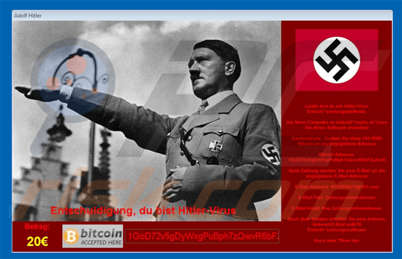 Hitler-Ransomware .adolfhitler-Erweiterung für verschlüsselte Dateien