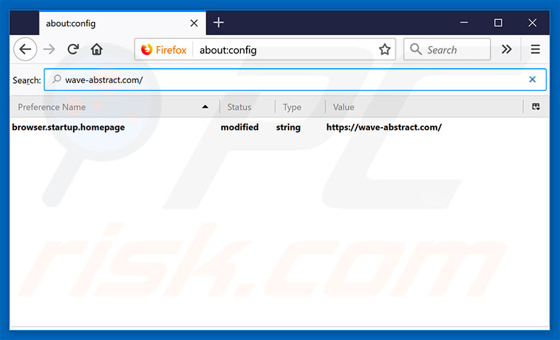 wave-abstract.com von der Mozilla Firefox Standardsuchmaschine entfernen