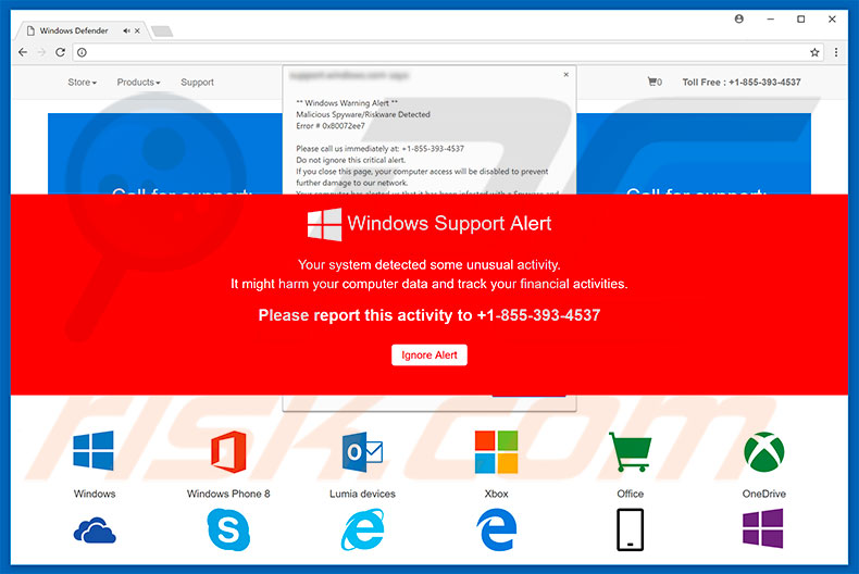 Windows Support Alert adware