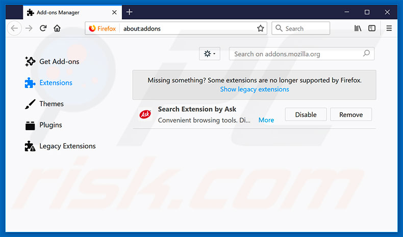 Removing ImpaqSpeed ads from Mozilla Firefox step 2