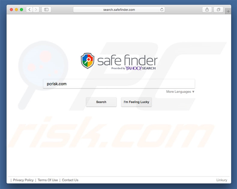 Safe Finder browser hijacker on a Mac computer