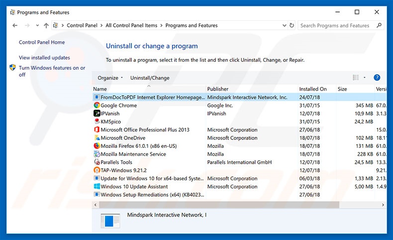 hp.myway.com browser hijacker uninstall via Control Panel