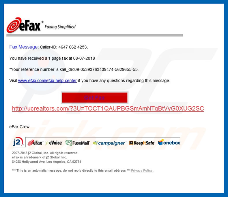 Hancitor trojan promoting email spam campaign