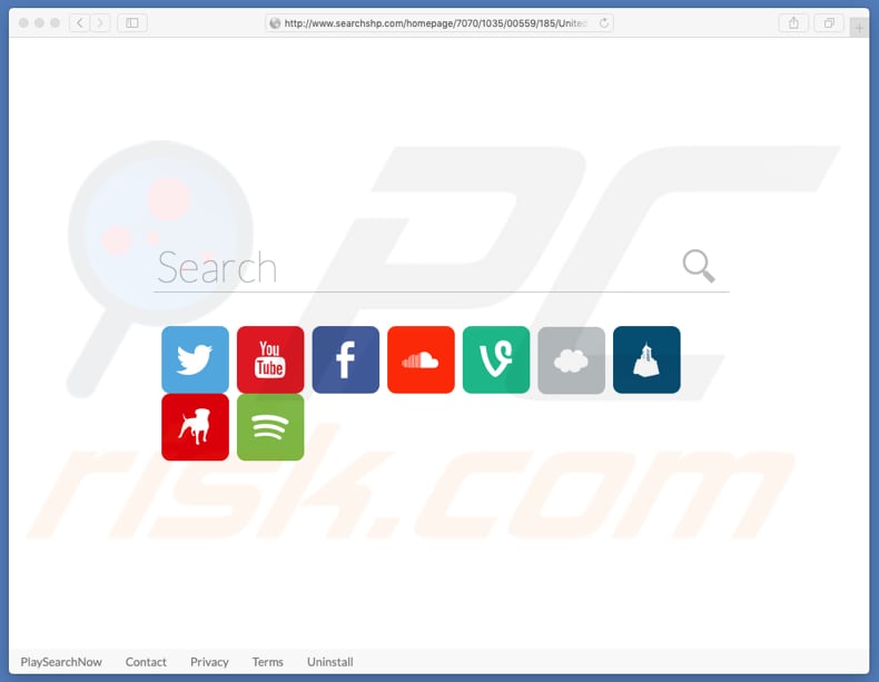 searchshp.com browser hijacker on a Mac computer