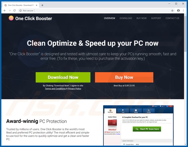 One Click Booster unerwünschte Anwendung