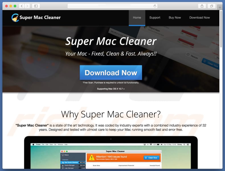 Super Mac Cleaner scam