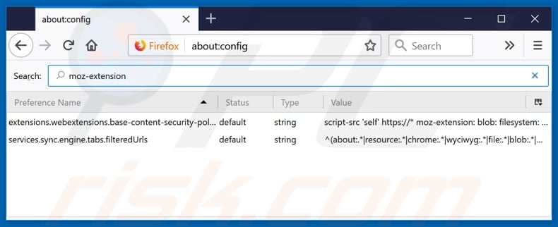 Removing pavadinimas from Mozilla Firefox default search engine