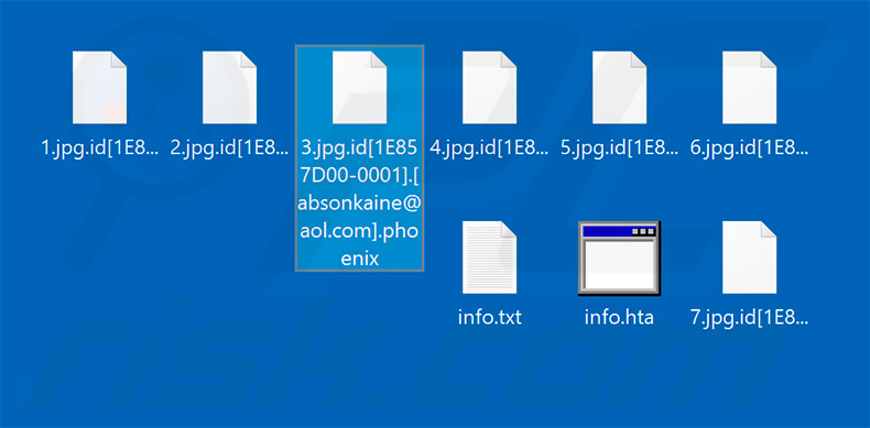 Von Phoenix-Phobos Ransomware verschlüsselte Dateien (.phoenix Erweiterung)