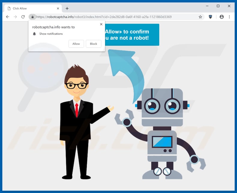 robotcaptcha.info pop-up redirect