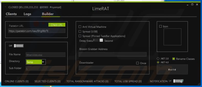 limerat control panel