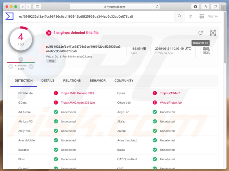 setup of cracked VST identified as a threat