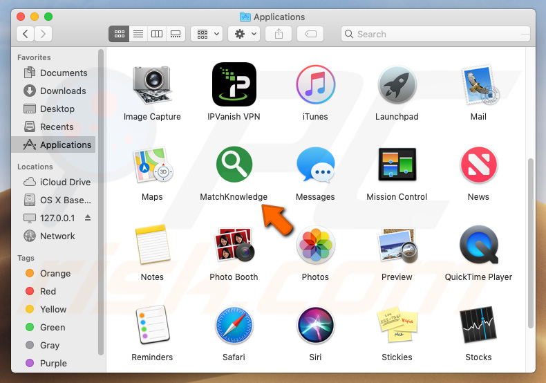 MatchKnowledge app in Mac Launchpad
