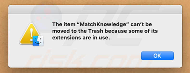 MatchKnowledge deletion error