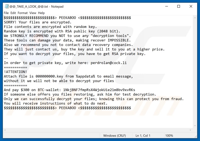 Peekaboo decrypt instructions