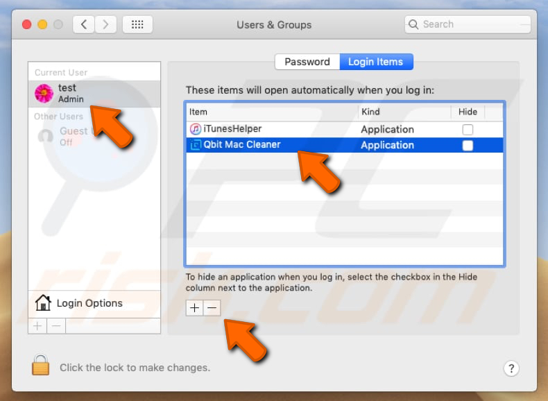 Qbit Mac Cleaner PUA system preferences