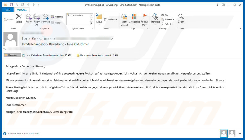 GermanWiper ransomware spreading spam email