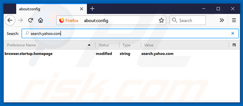 Removing search.yahoo.com from Mozilla Firefox default search engine