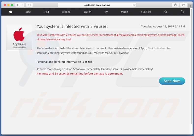 apple.com-scan-mac[.]xyz background page