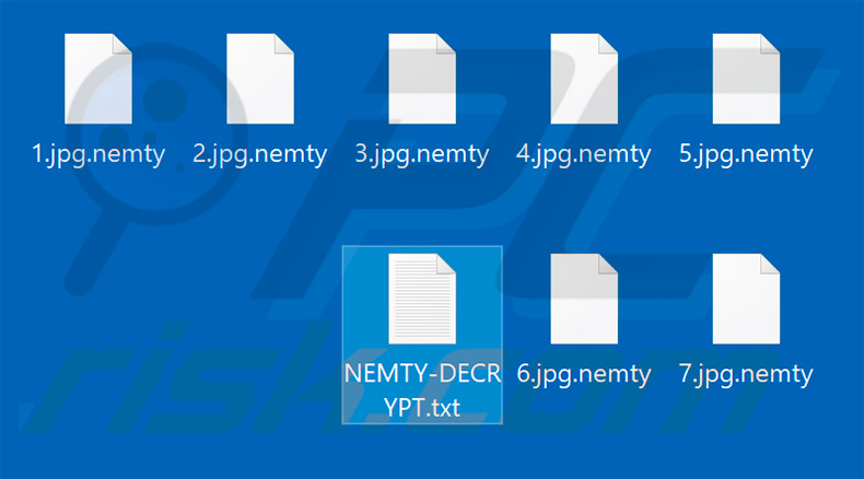 Files encrypted by NEMTY PROJECT