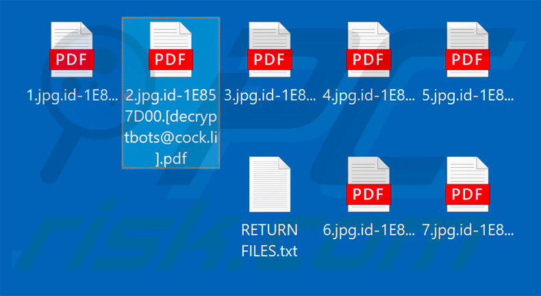 Files encrypted by .pdf