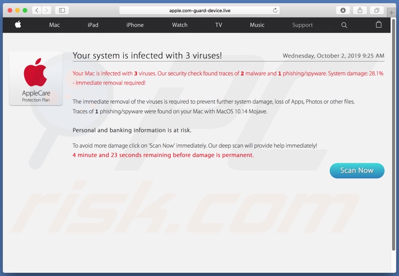 Apple.com-guard-device[.]live background page