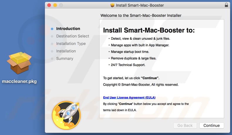 installer of Smart Mac Booster unwanted app
