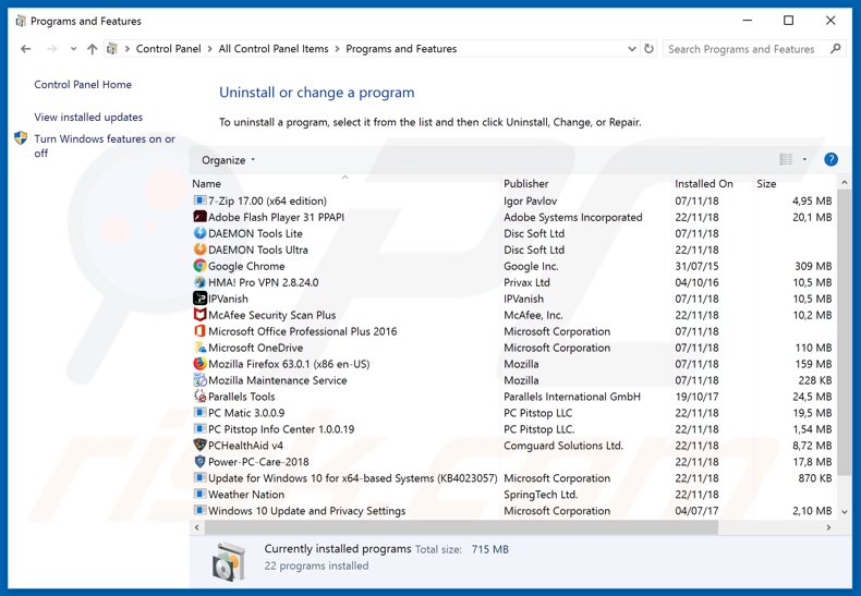 mychromesearch.com browser hijacker uninstall via Control Panel