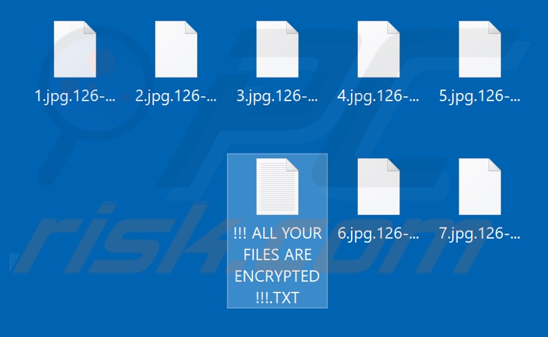 Von ZEPPELIN Ransomware verschlüsselte Dateien (random hex 3x3 Erweiterung)