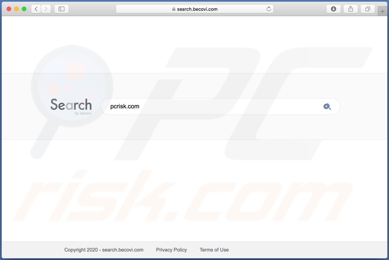 search.becovi.com browser hijacker on a Mac computer