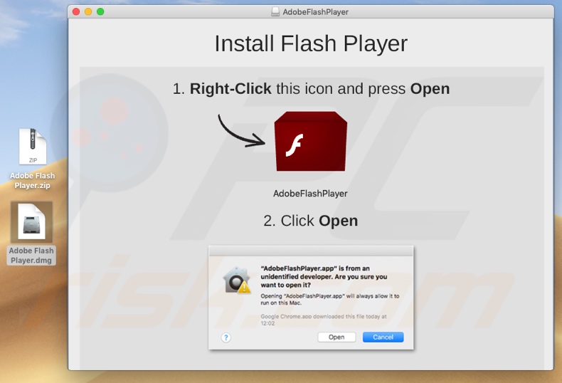There is a new Codec Pack version scam fake flash update install instructions