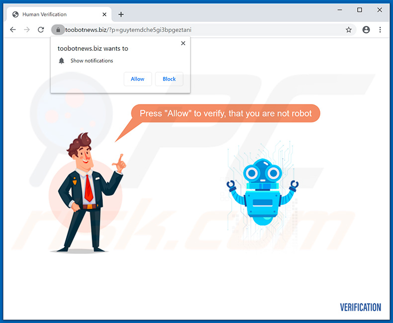 toobotnews[.]biz pop-up redirects