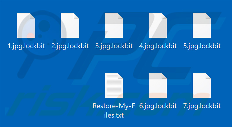 Files encrypted by the updated LockBit ransomware (.lockbit extension)