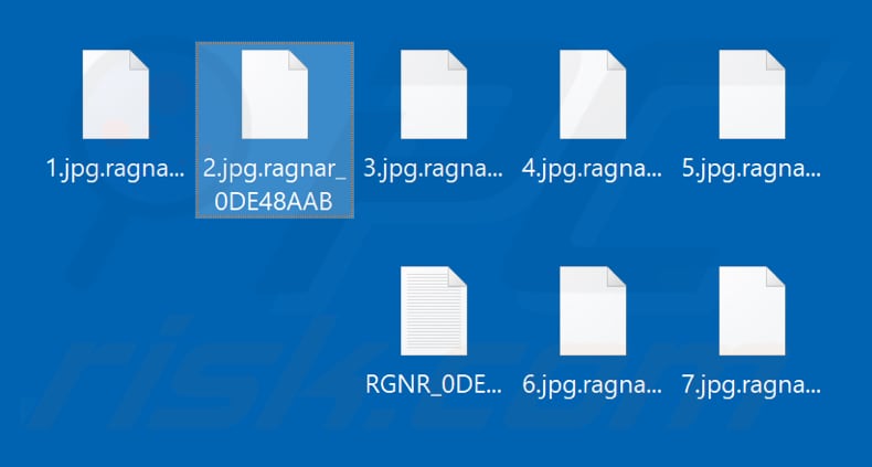 Files encrypted by Ragnar Locker ransomware (.ragnar_0DE48AAB extension)