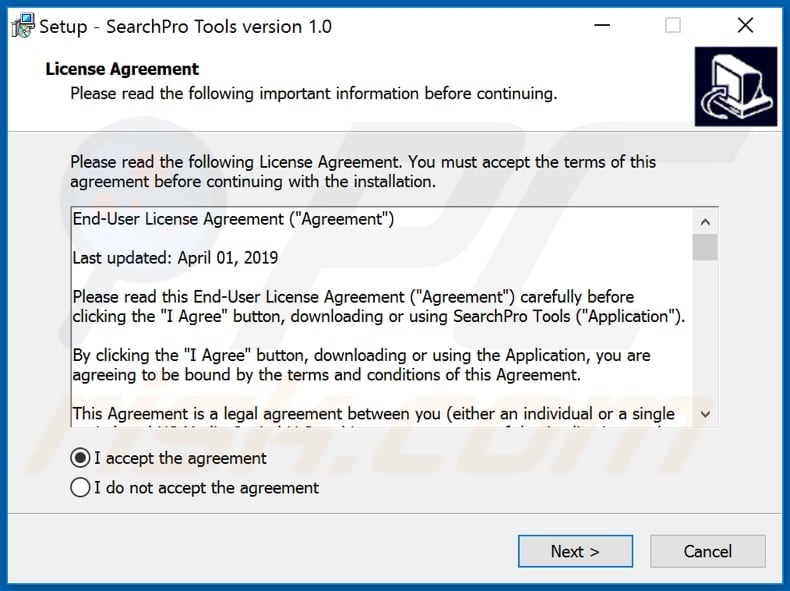 searchpro tools adware installer