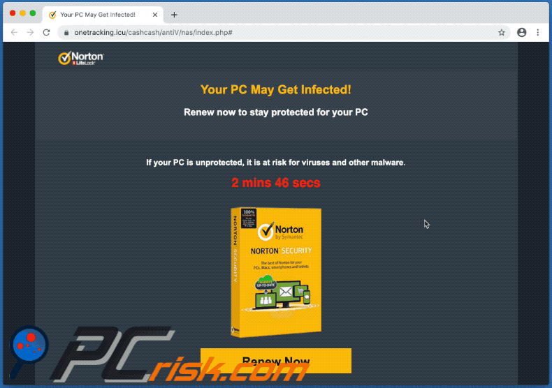 Your PC May Get Damaged! Norton Betrug (GIF)